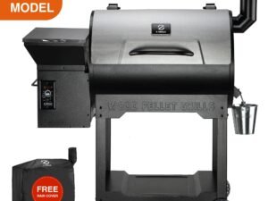 Z GRILLS ZPG-7002B3E 697 sq. in. Wood Pellet Grill and Smoker 8-in-1 BBQ Stainless Steel