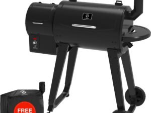 Z GRILLS ZPG-450A3 Wood Pellet Grill & Smoker 8-in-1 BBQ 2022 model, Black