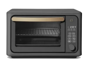 Beautiful 6 Slice Touchscreen Air Fryer Toaster Oven, Oyster Grey by Drew Barrymore
