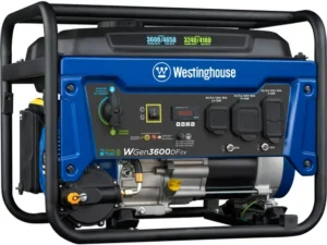 Westinghouse 4650 Peak Watt Dual Fuel Portable Generator with RV Outlet and CO Sensor