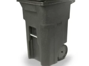 Toter 64 Gal. Trash Can Blackstone with Quiet Wheels and Lid