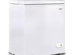 TABU Chest Freezer, 5.0 Cu Ft Deep Freezer with Adjustable Temperature, Compact Freezer with Top Open Door (White)