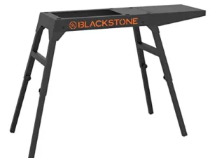 Blackstone Universal Griddle Stand with Adjustable Leg and Side Shelf - Made to fit 17" or 22" Propane Table Top Griddle - Perfect Take Along Grill Accessories for Outdoor Cooking and Camping (Black)