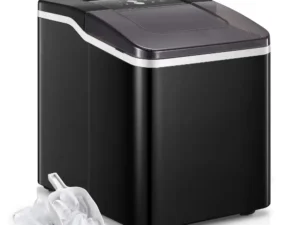 Ice Maker, Countertop, 2 Ice Sizes, 28 lbs Bullet Ice in 24H, Self-Clean, 9 Cubes in 5 Mins, Fohere