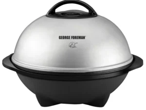 George Foreman 15-Serving Indoor/Outdoor Electric Grill, Silver, GGR50B