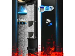 TTLIFE 5-6 Gun Rifle Safe, Gun Safes for Home Rifle Quick Access Gun Cabinet with Adjustable Removable Shelf