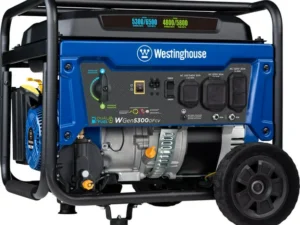 Westinghouse 6500 Peak Watt Home Backup Dual Fuel Portable Generator with CO Sensor and Wheel Kit