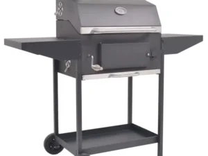 Festnight BBQ Charcoal Smoker with Bottom Shelf Black
