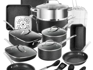 Granitestone Pots and Pans Set 22 Pcs Nonstick Cookware Set with Bakeware Set