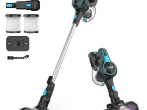 INSE Cordless Vacuum Cleaner, 6 in 1 Powerful Suction Lightweight Stick Vacuum with 2200mAh Rechargeable Battery, up to 45min Runtime, for Home Furniture Hard Floor Carpet Car Hair