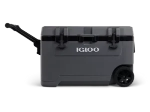 Igloo Overland 72 Quart Ice Chest Cooler with Wheels, Gray