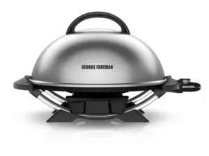 George Foreman 15-Serving Indoor/Outdoor Electric Grill, Silver, GFO240S