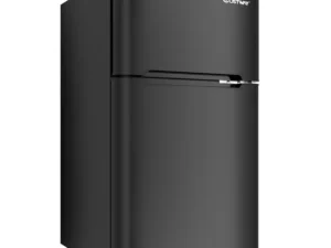 Costway Refrigerator Small Freezer Cooler Fridge Compact 3.2 cu ft. Unit, Grey