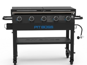 Pit Boss Deluxe 5-Burner Propane Griddle with Folding Side Shelves
