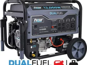 Pulsar 12,000W Dual Fuel Portable Generator in Space Gray with Electric Start, G12KBN